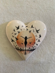 Decoupaged  Hanging Heart