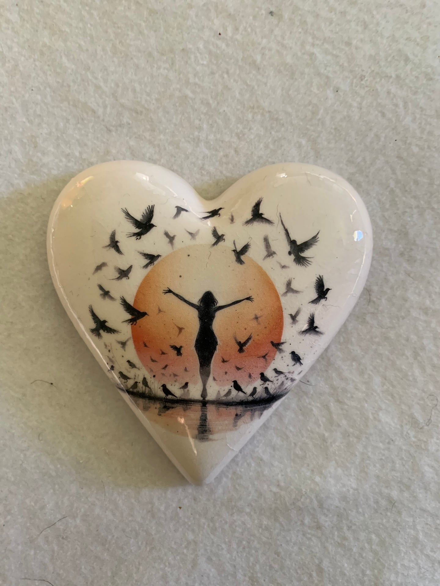 Decoupaged  Hanging Heart