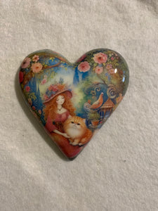 Decoupaged  Hanging Heart
