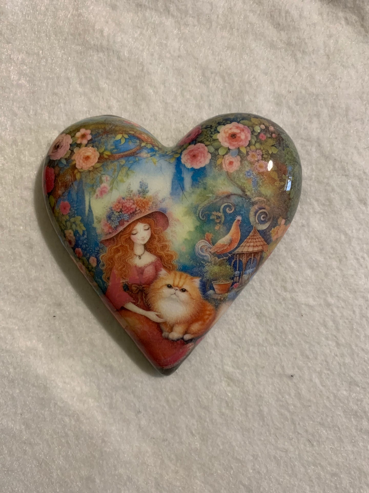 Decoupaged  Hanging Heart