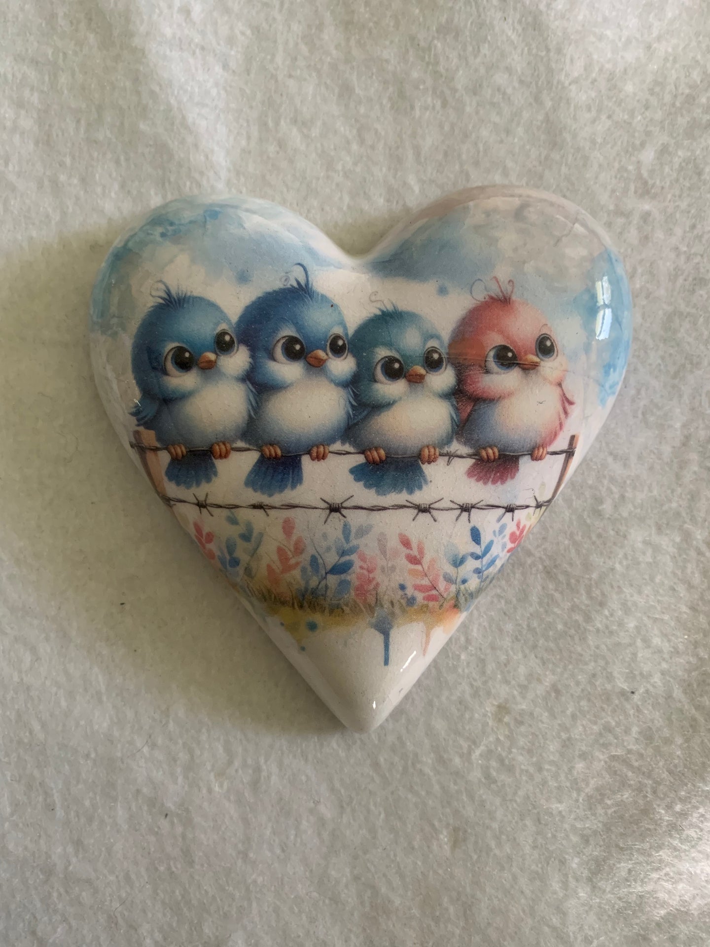 Decoupaged  Hanging Heart