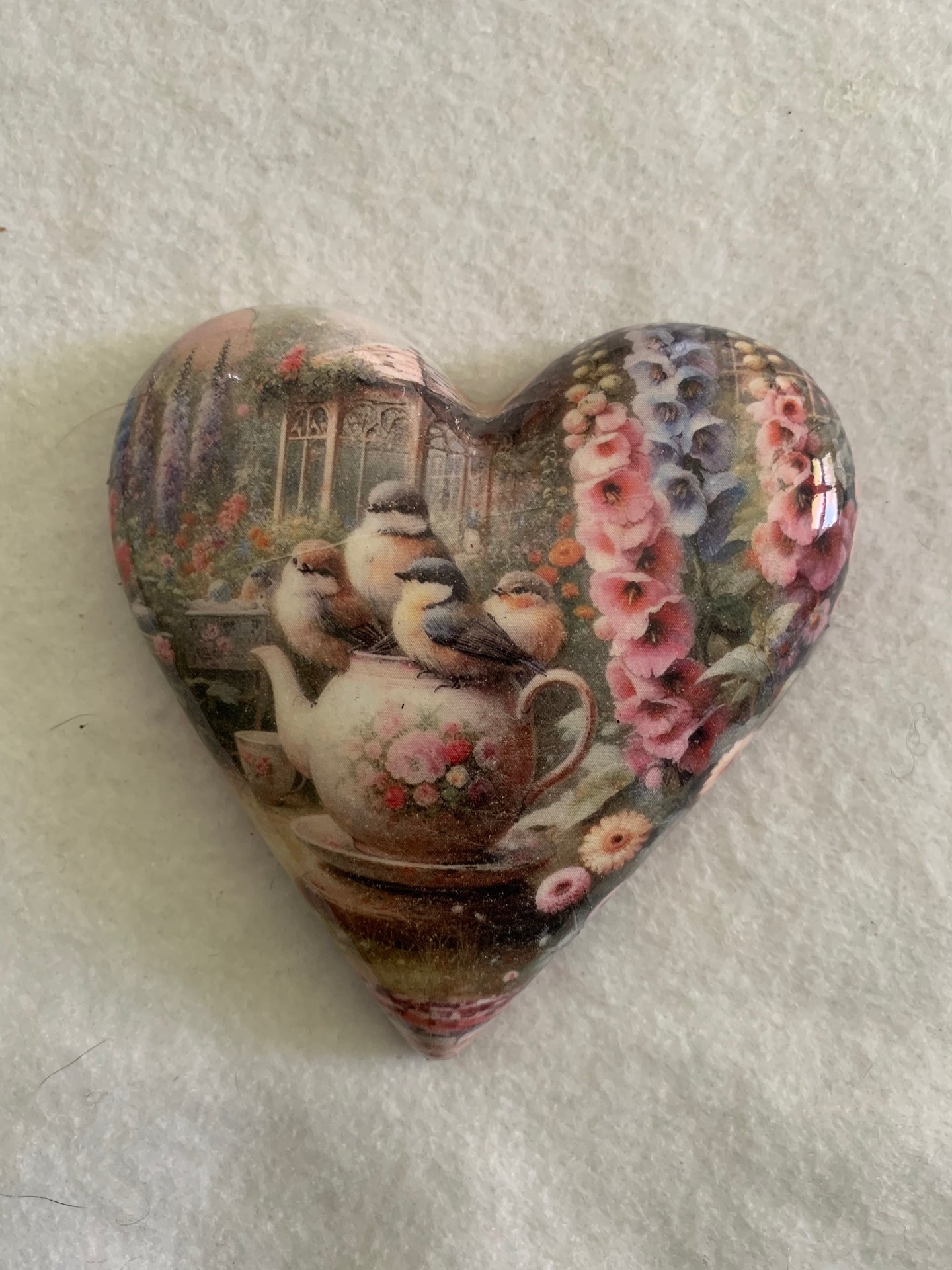 Decoupaged  Hanging Heart