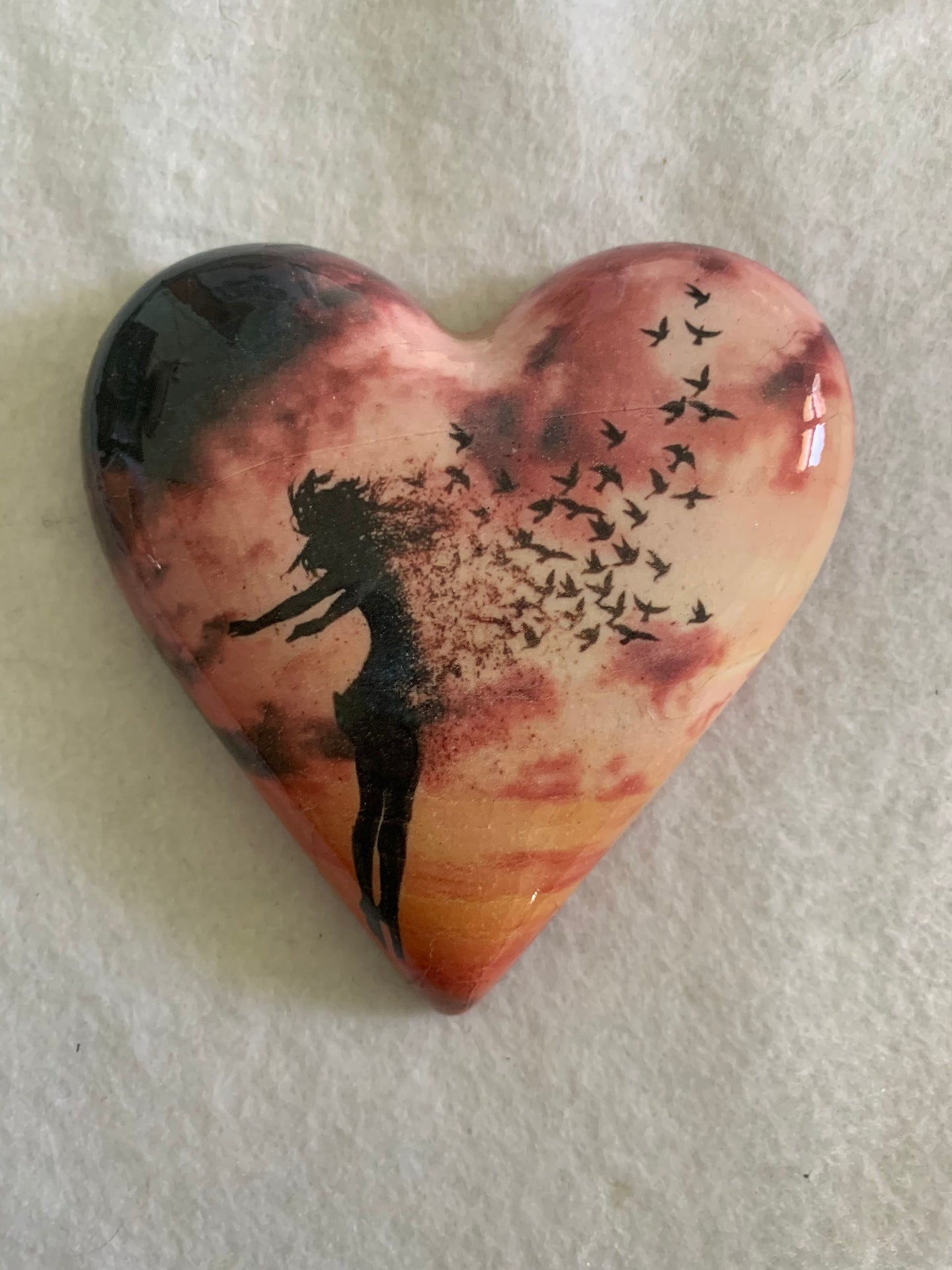 Decoupaged  Hanging Heart