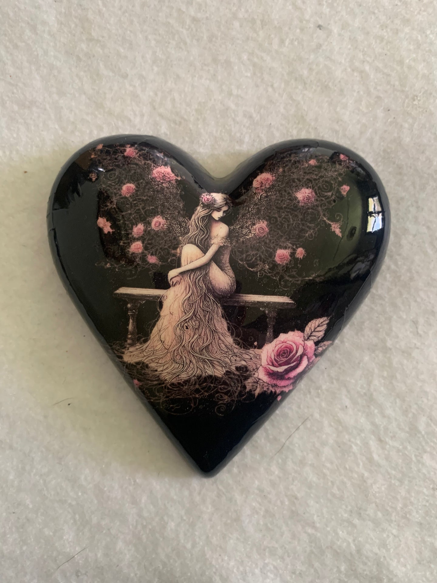 Decoupaged  Hanging Heart