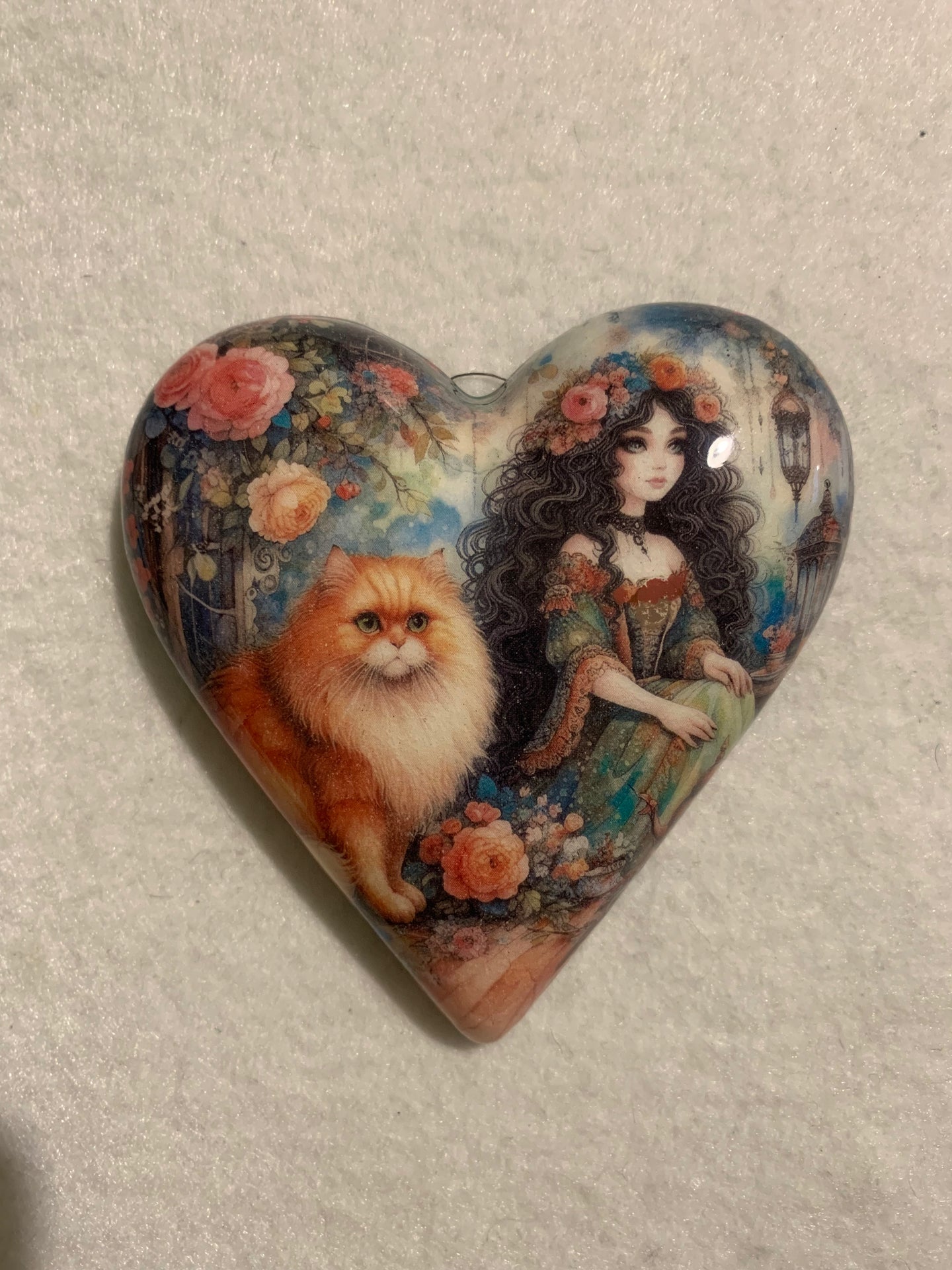 Decoupaged  Hanging Heart