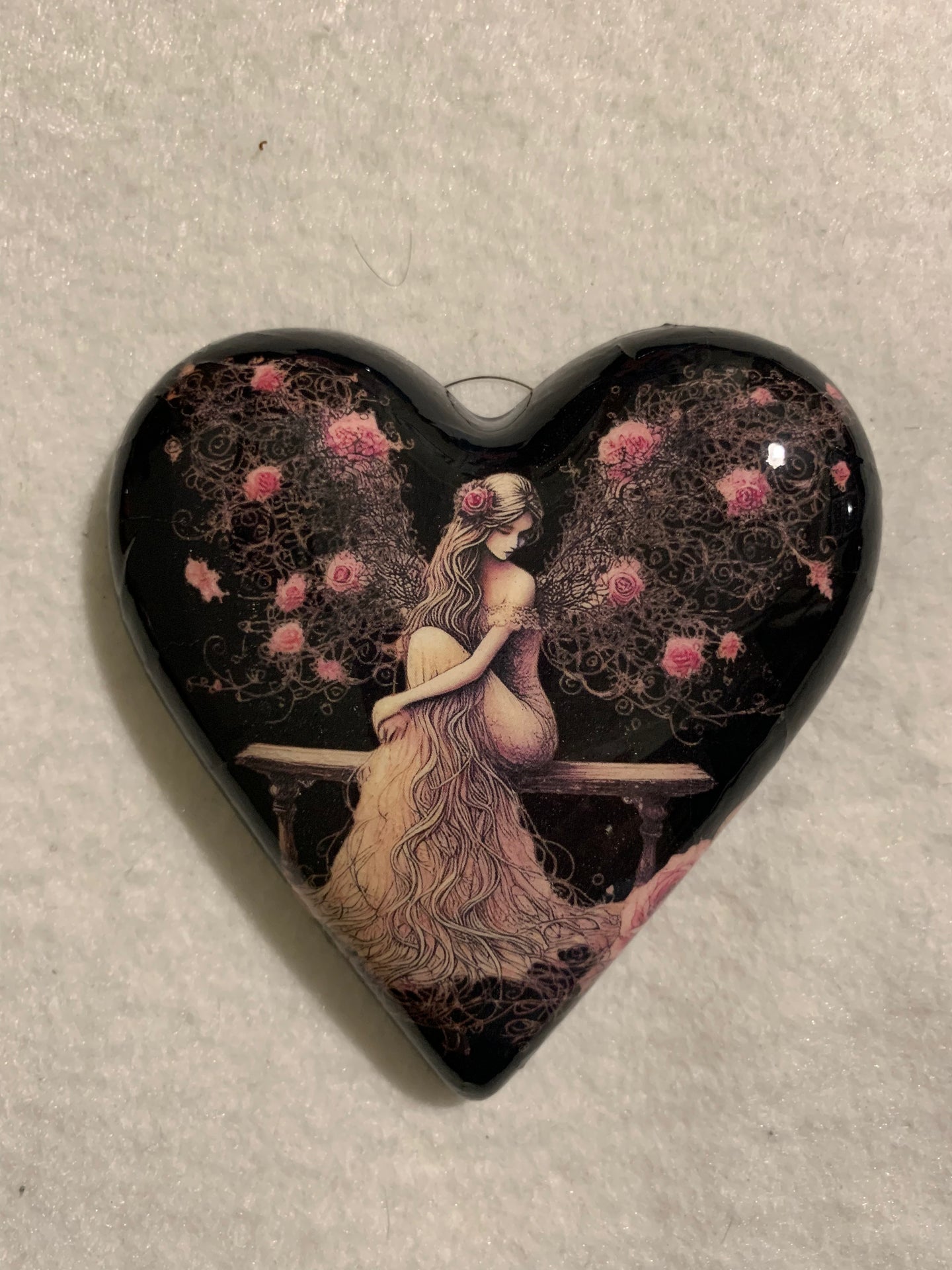 Decoupaged  Hanging Heart
