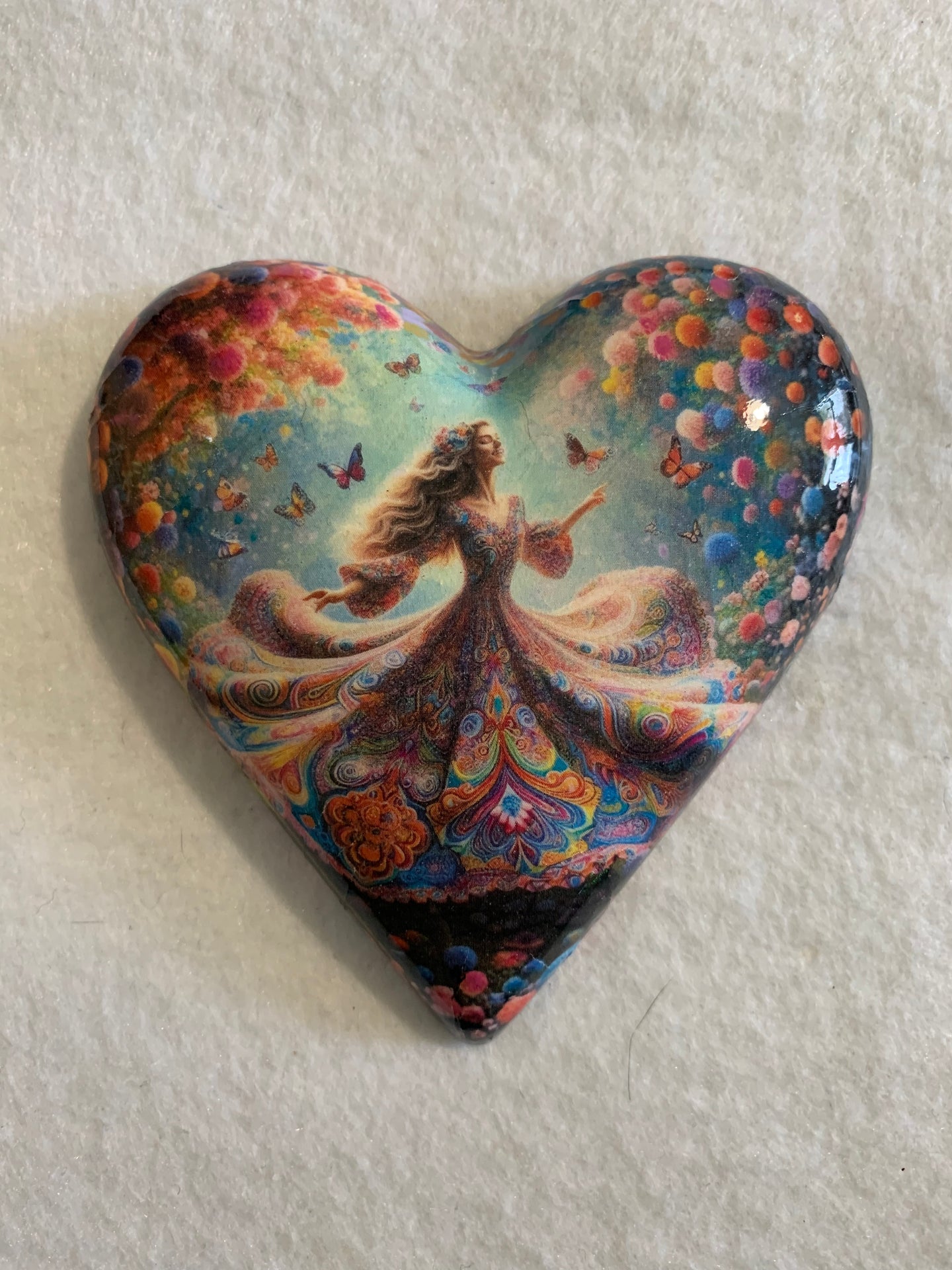 Decoupaged  Hanging Heart