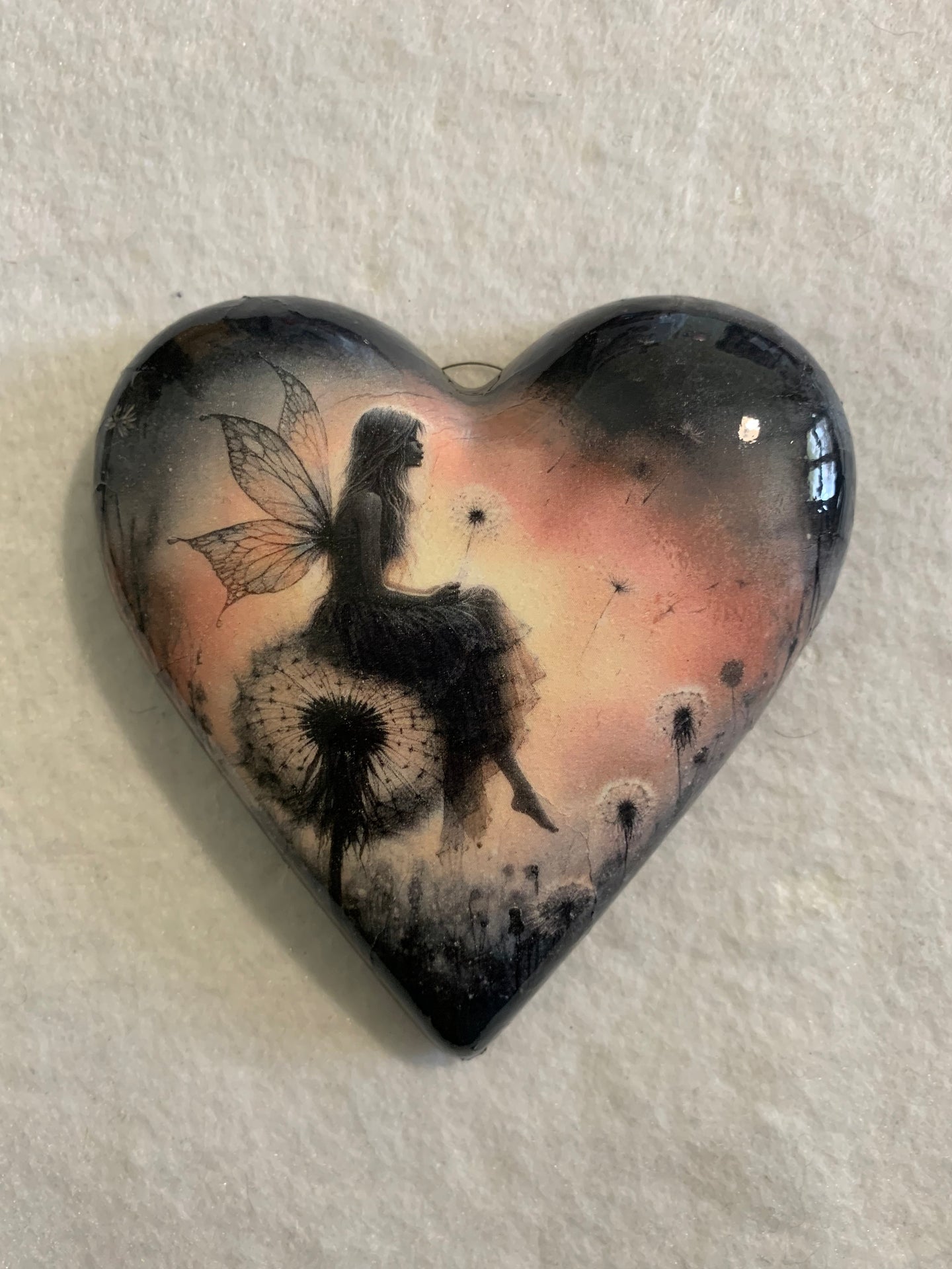 Decoupaged  Hanging Heart