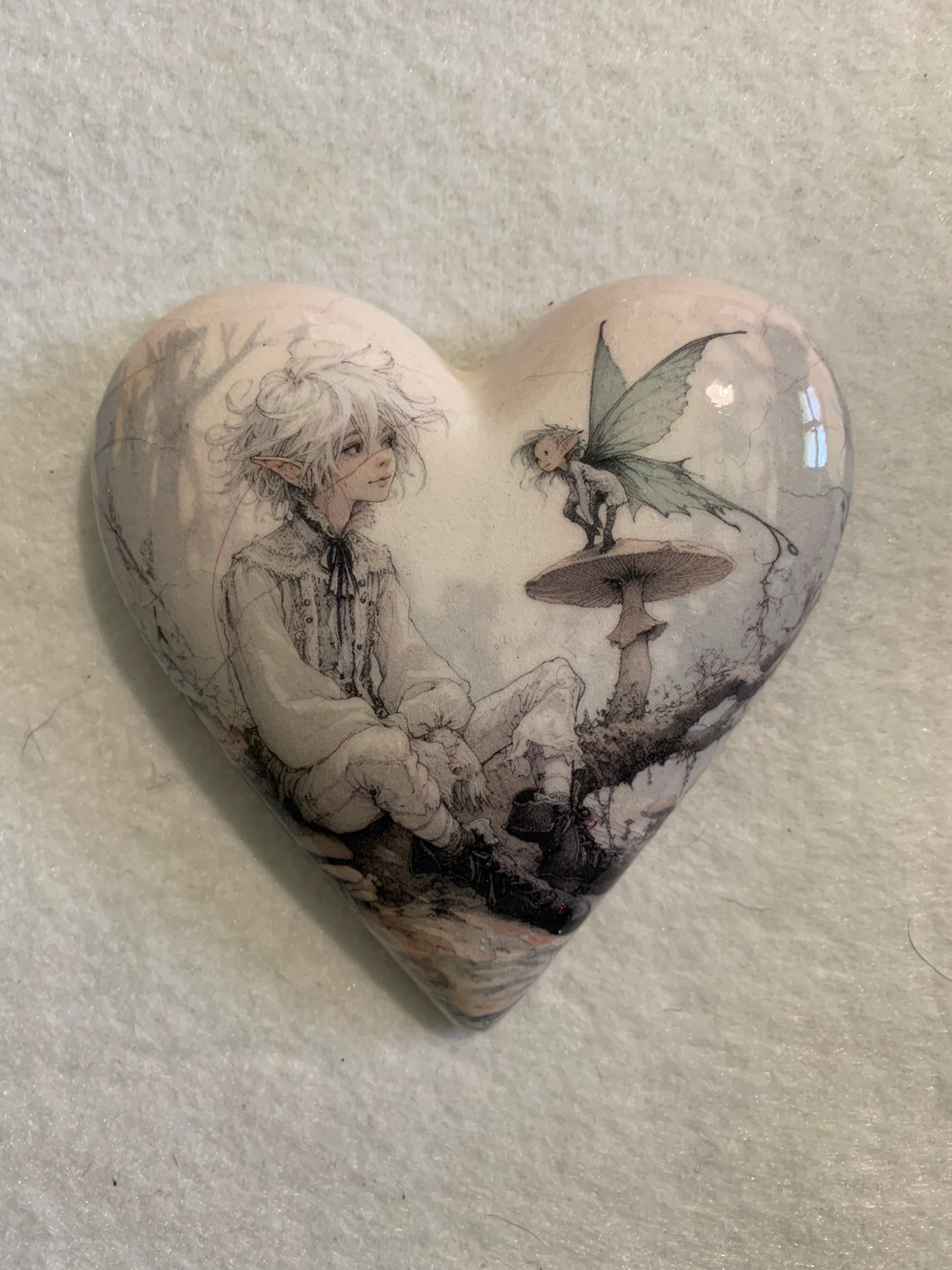 Decoupaged  Hanging Heart