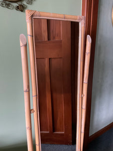 Vintage Free Standing Wicker/Cane Mirror