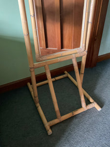 Vintage Free Standing Wicker/Cane Mirror