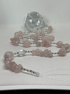 Hanging Crystal-Rose Quartz