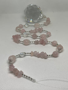 Hanging Crystal-Rose Quartz