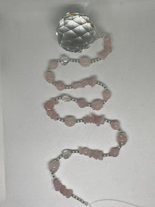 Hanging Crystal-Rose Quartz
