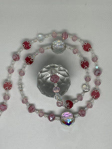 Hanging Crystal-Rhodonite