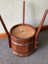 Load image into Gallery viewer, Vintage Barrel Plant Stand 1970s
