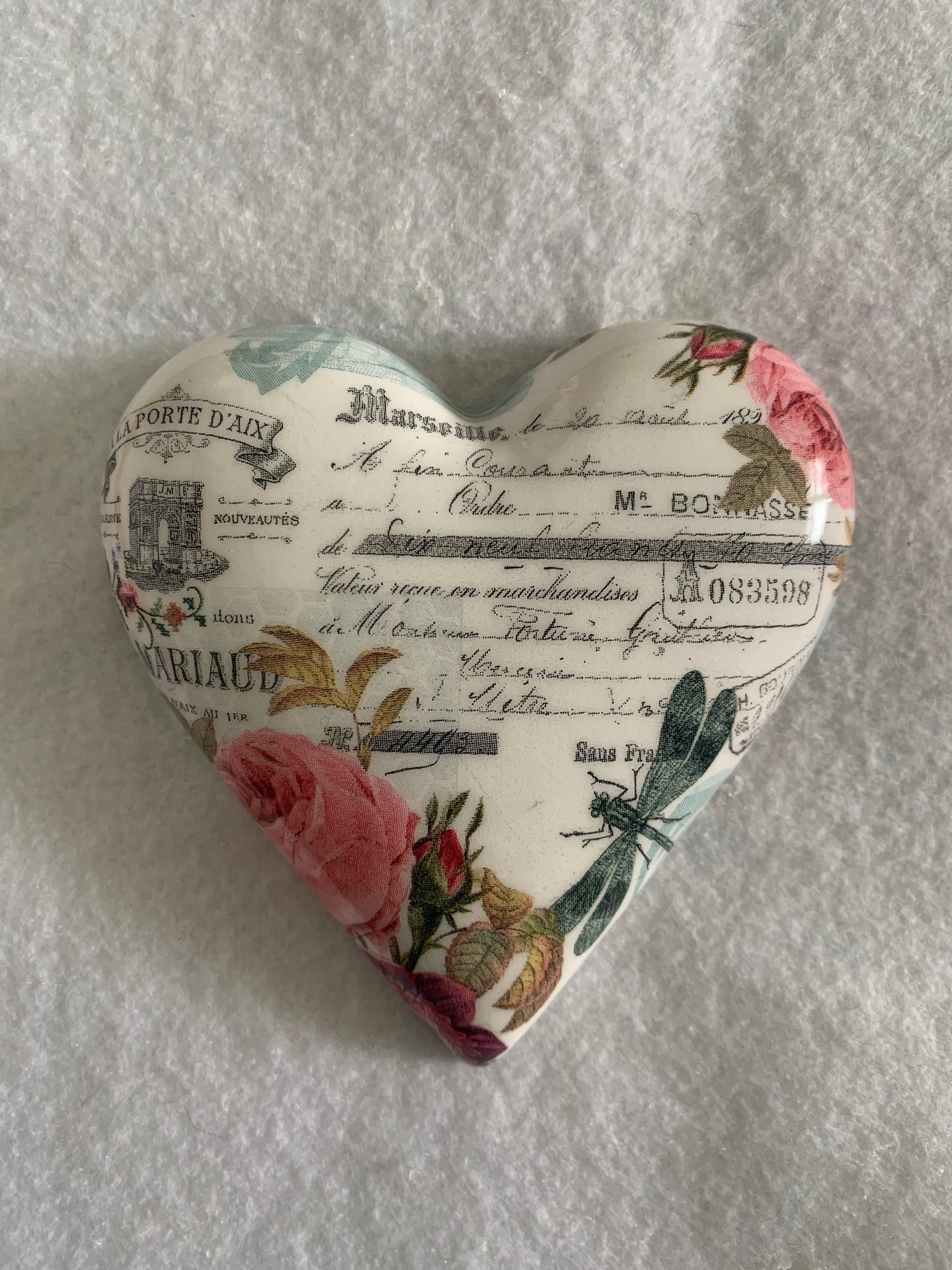 Decoupaged  Hanging Heart