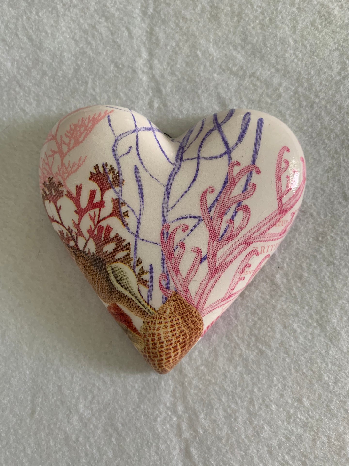 Decoupaged  Hanging Heart.