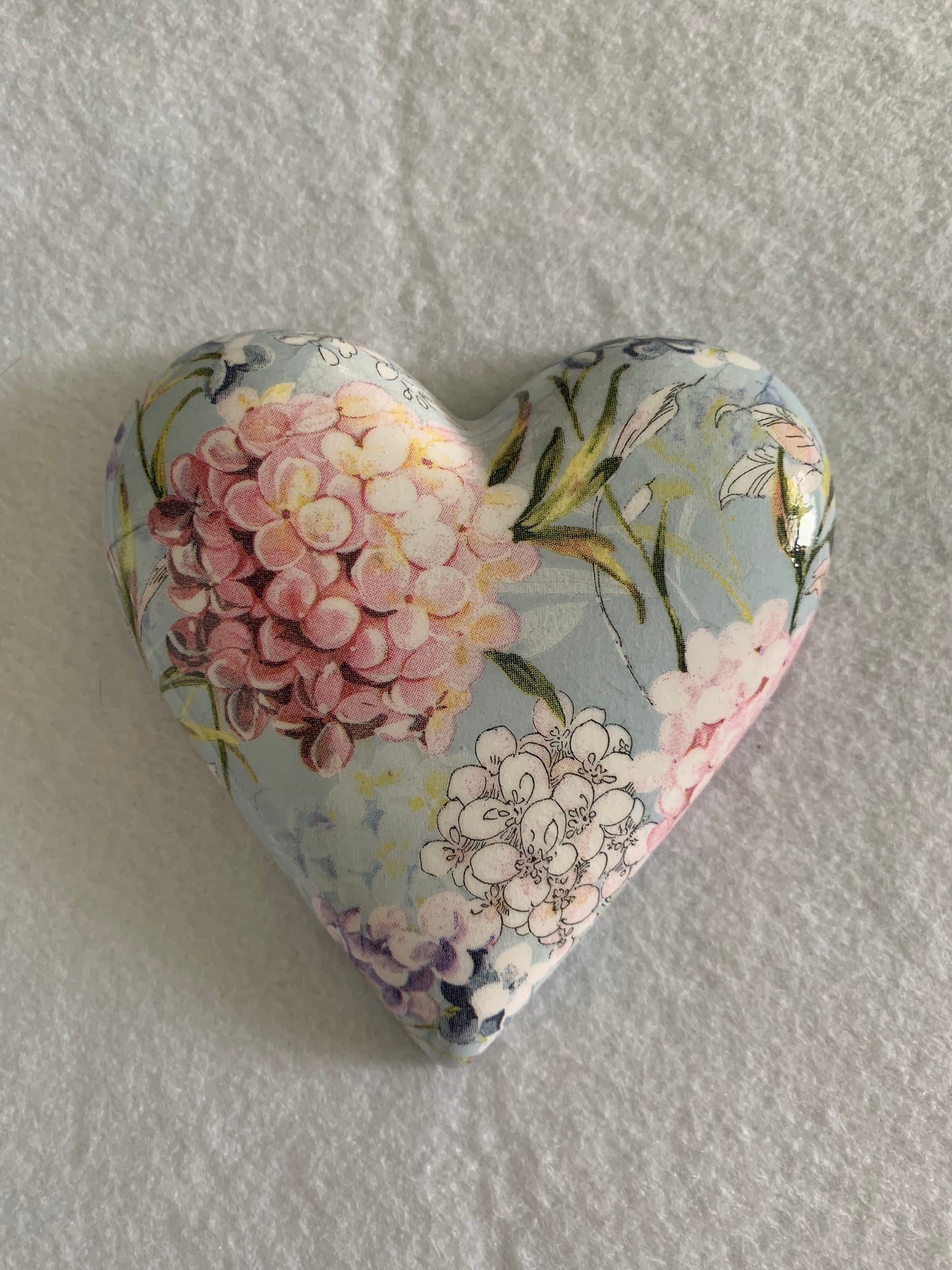 Decoupaged  Hanging Heart.