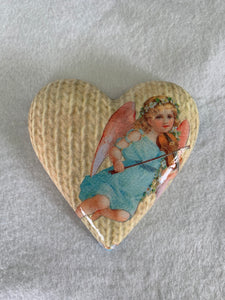 Decoupaged  Hanging Heart.