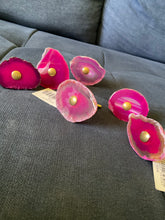 Load image into Gallery viewer, Agate Pink Knobs x 6
