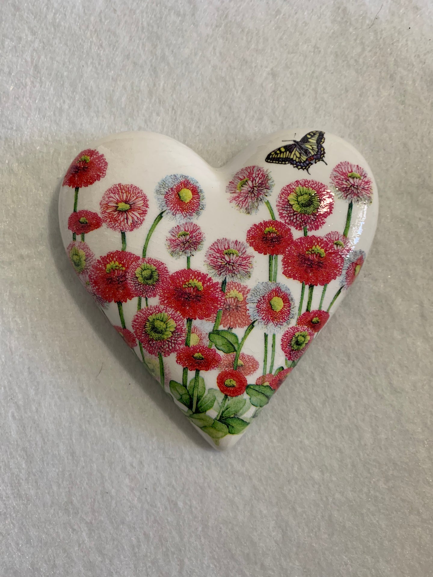 Decoupaged  Hanging Heart.