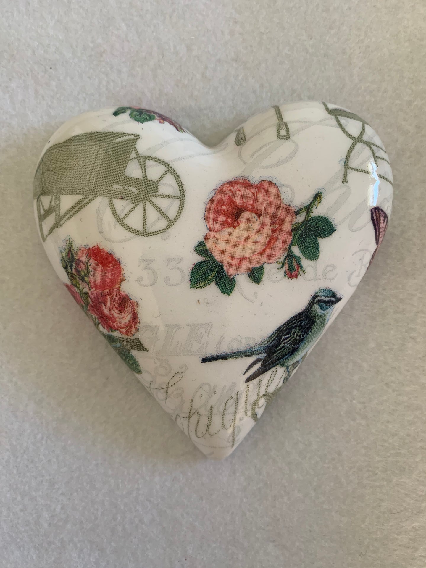 Decoupaged  Hanging Heart