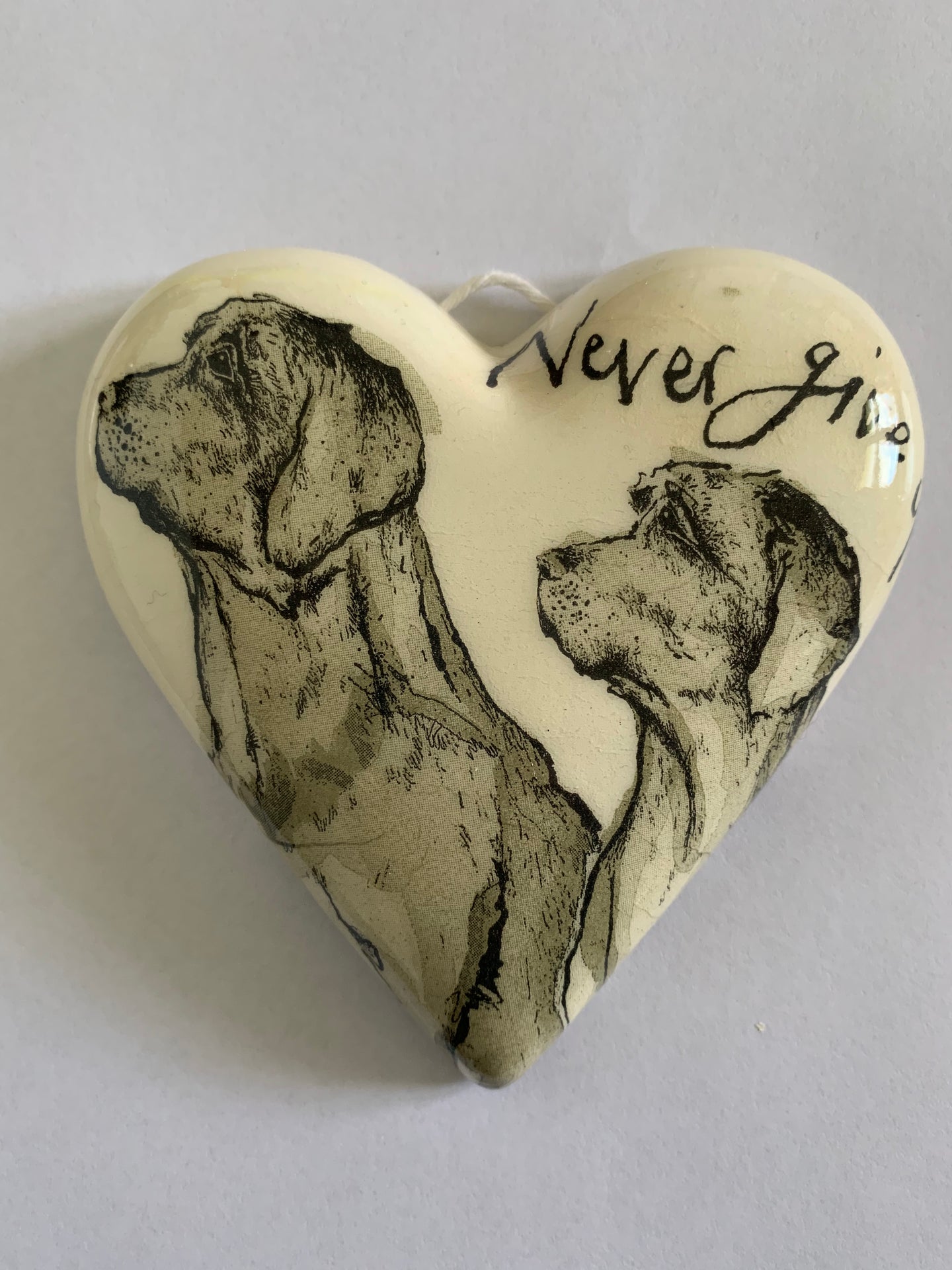 Decoupaged  Hanging Heart