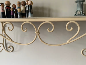 Vintage wrought iron shelves