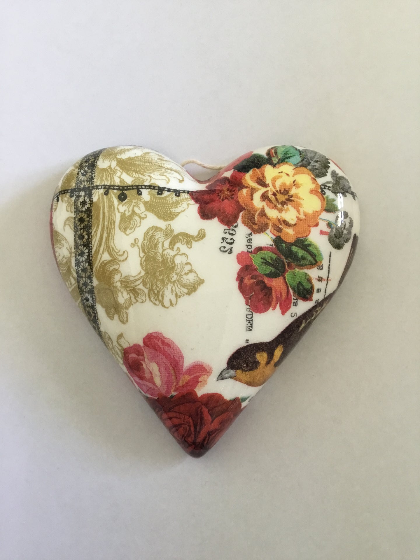 Decoupaged  Hanging Heart