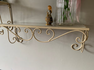 Vintage wrought iron shelves