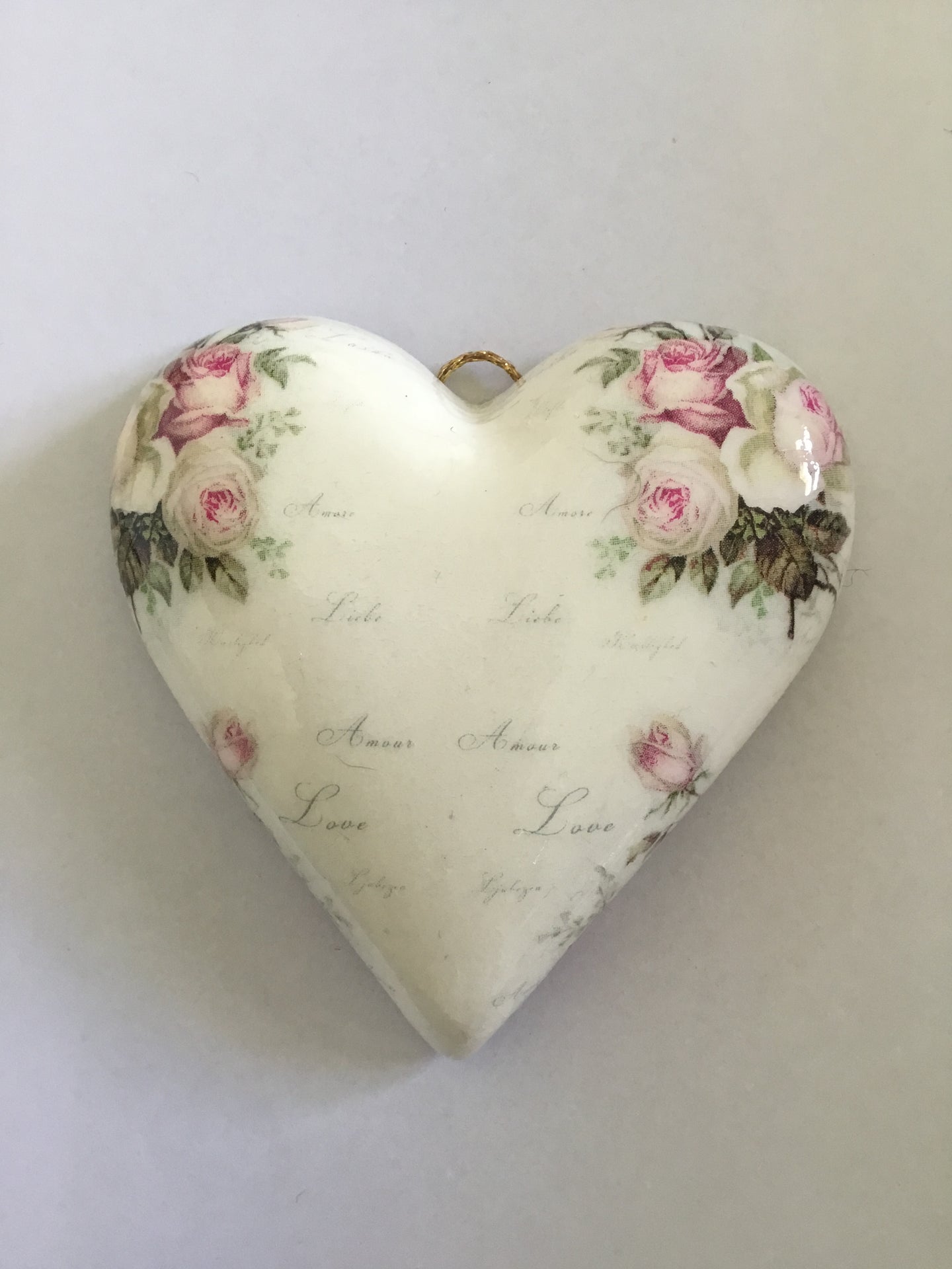 Decoupaged  Hanging Heart