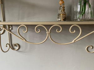 Vintage wrought iron shelves