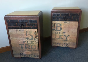 Vintage/Brick/Trolley- Matching Bedsides