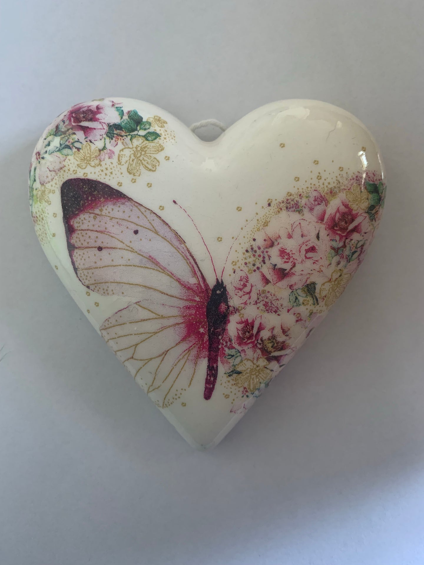 Decoupaged  Hanging Heart