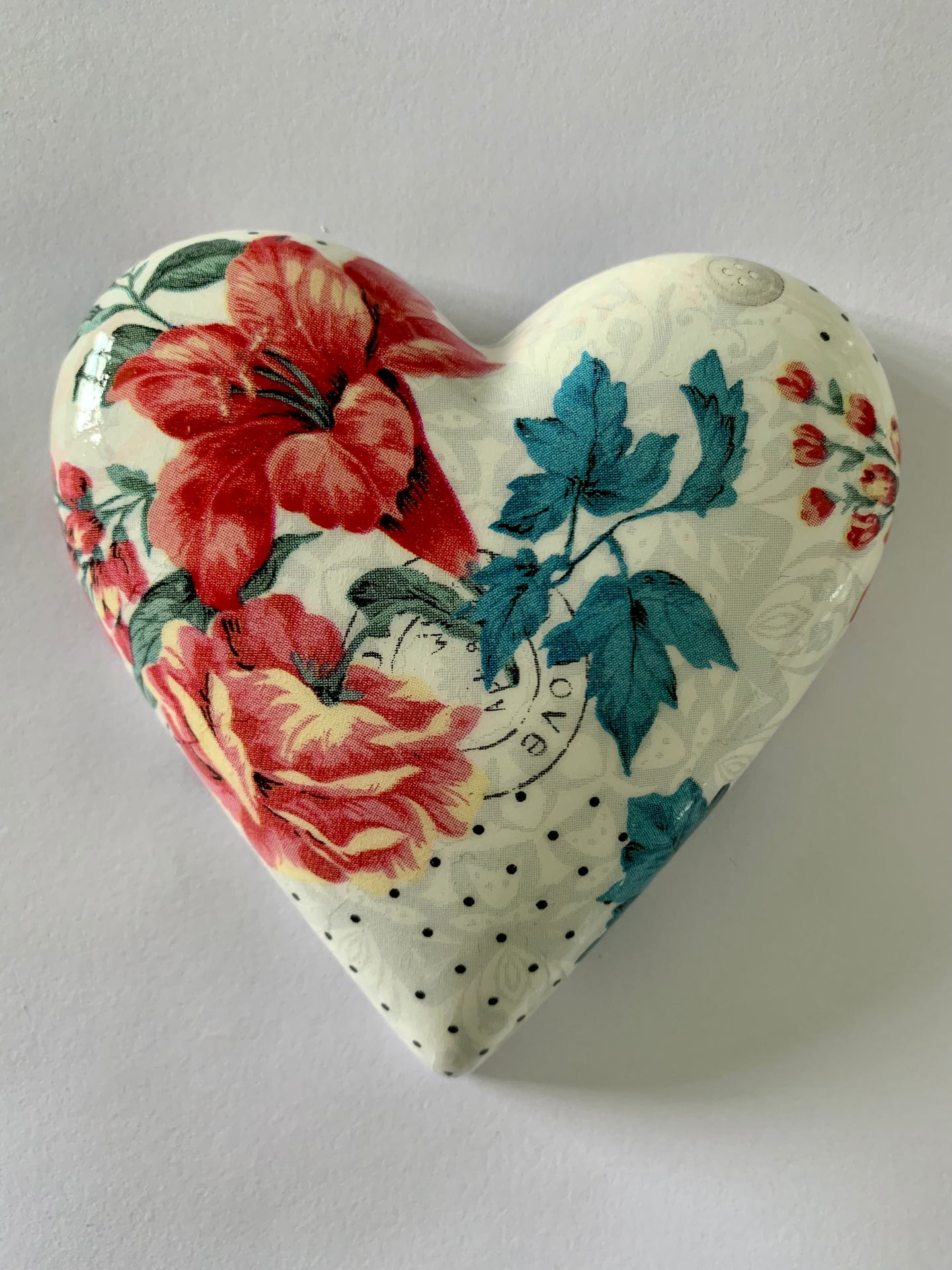 Decoupaged Hanging Heart