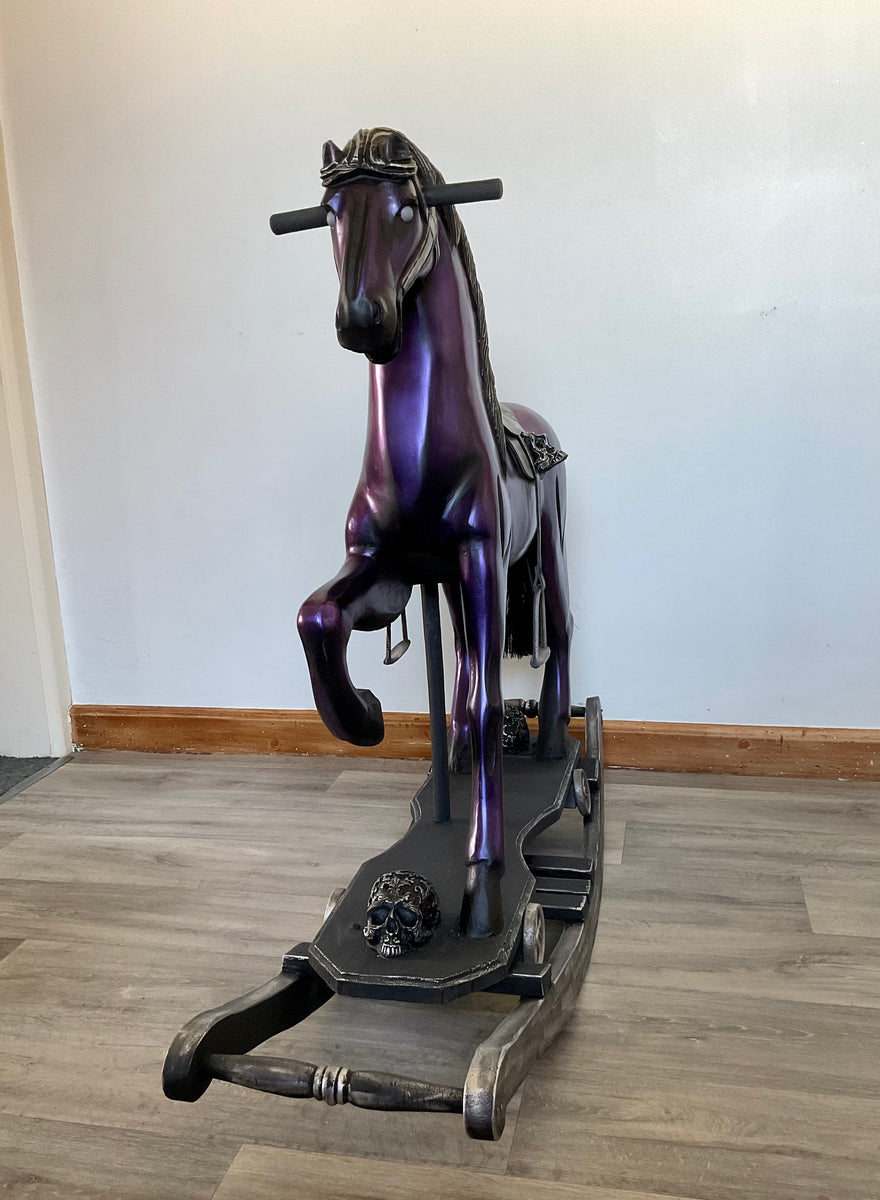 Metallic Purple Rocking Horse – Waste Not, Want Not Aotearoa