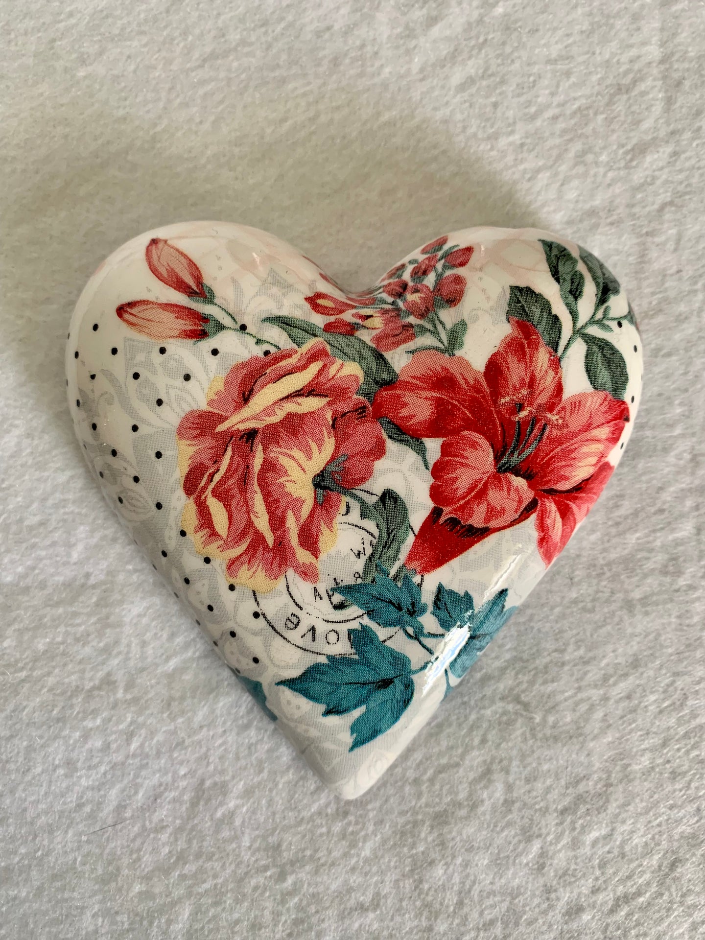 Decoupaged  Hanging Heart