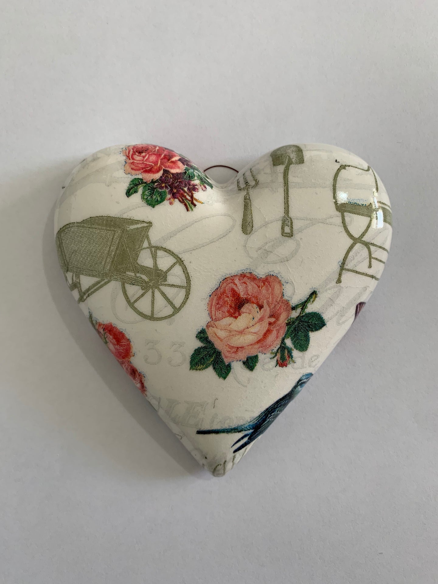 Decoupaged  Hanging Heart