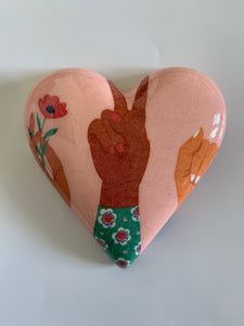 Decoupaged  Hanging Heart