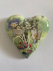 Decoupaged  Hanging Heart