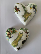 Load image into Gallery viewer, Decoupaged Hanging Hearts x2
