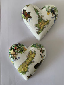 Decoupaged Hanging Hearts x2