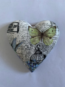 Decoupaged Hanging Heart