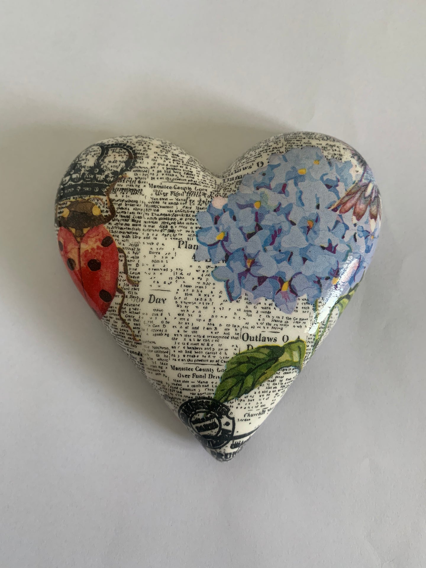 Decoupaged  Hanging Heart