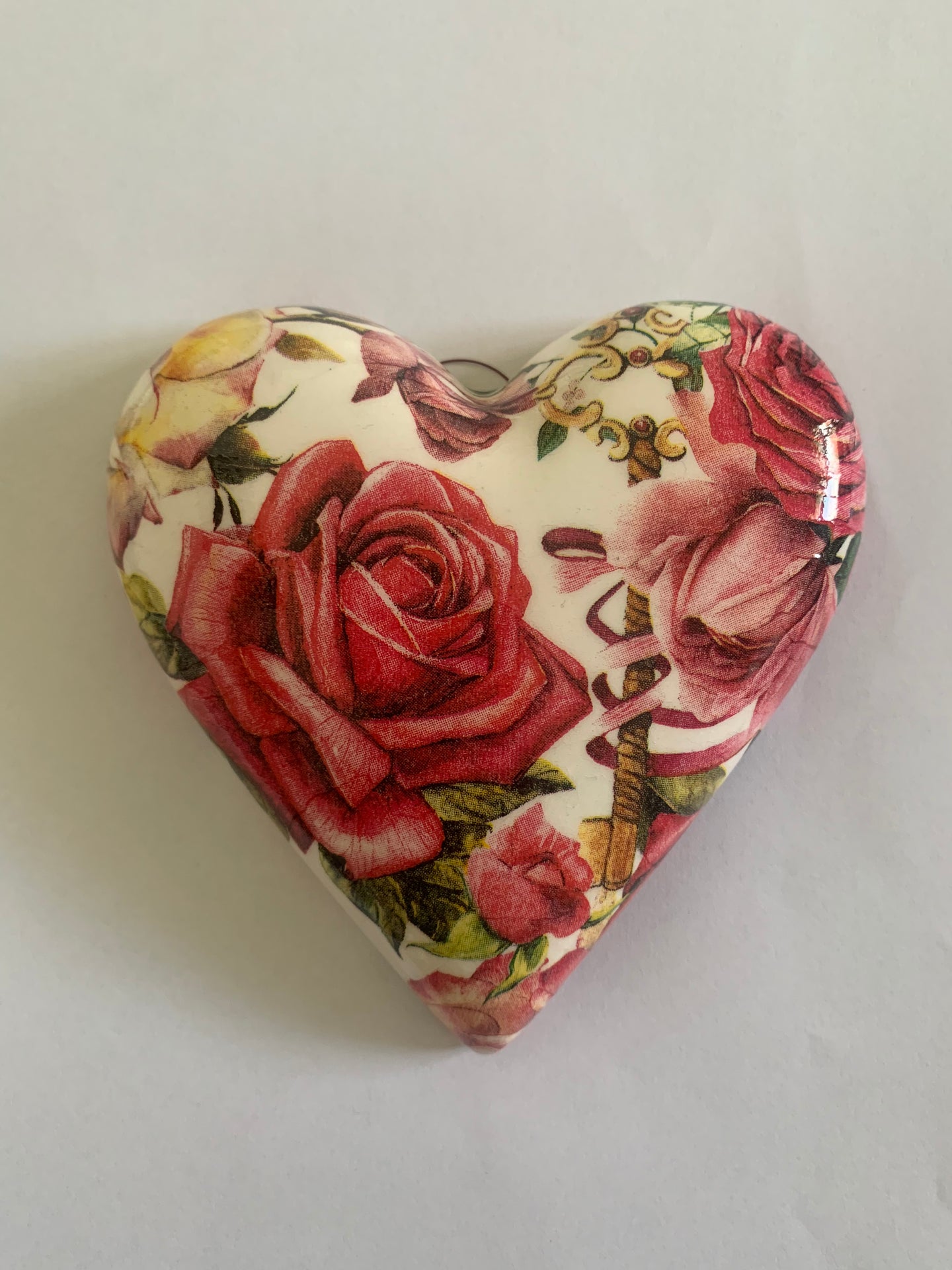 Decoupaged  Hanging Heart