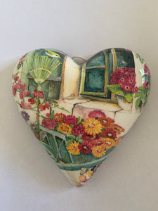 Decoupaged  Hanging Heart