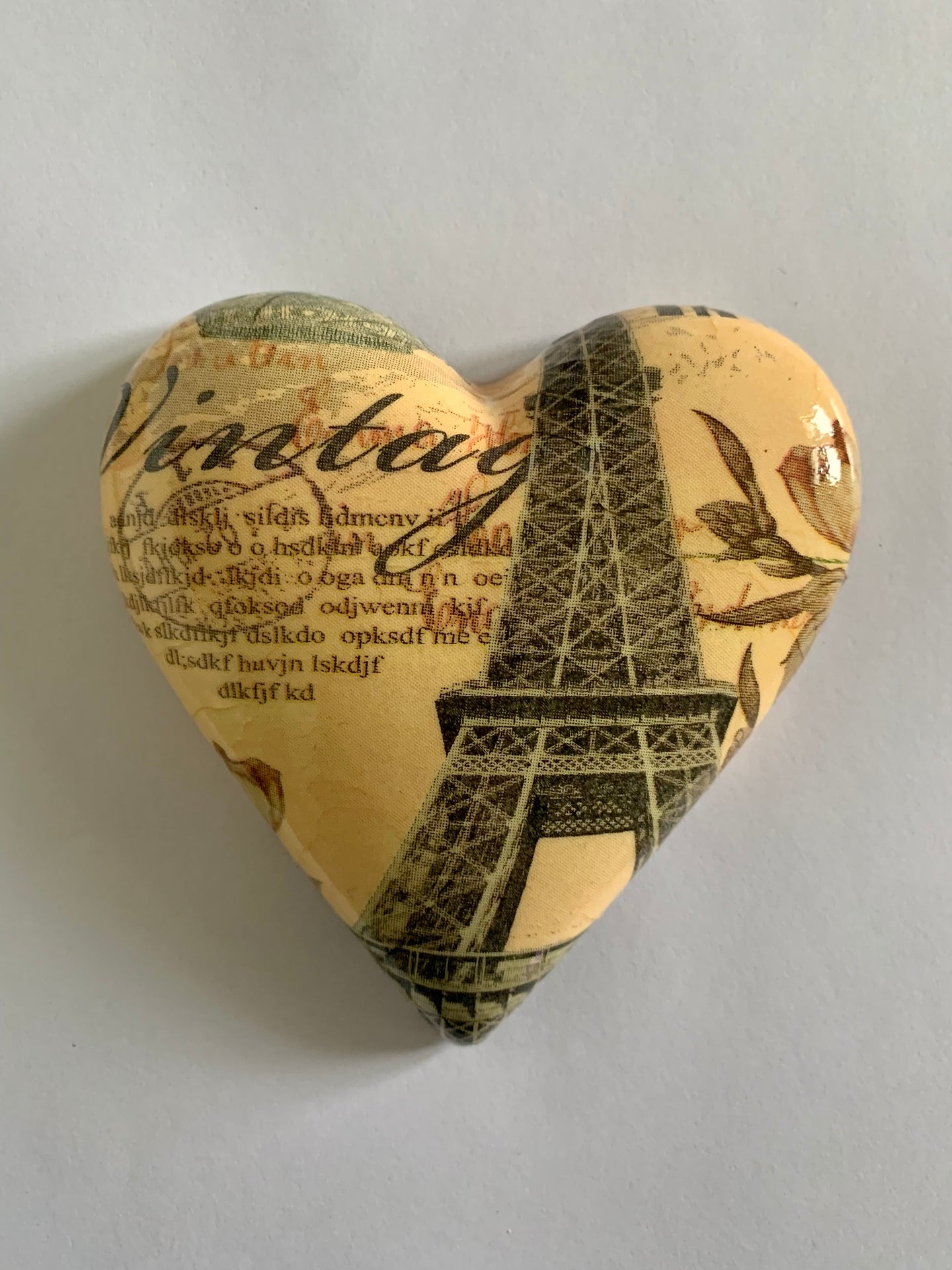 Decoupaged  Hanging Heart