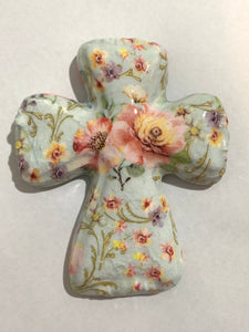 Decoupaged  Hanging Cross